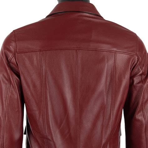 dolce gabbana lederjacke herren rot|Lederjacken für Herren von Dolce & Gabbana .